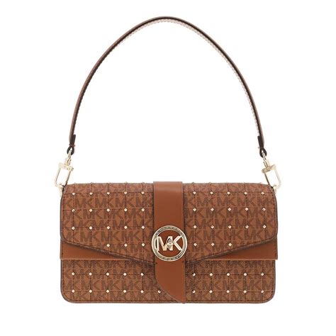 michael kors greenwich medium convertible shoulder|Greenwich Medium Logo Shoulder Bag.